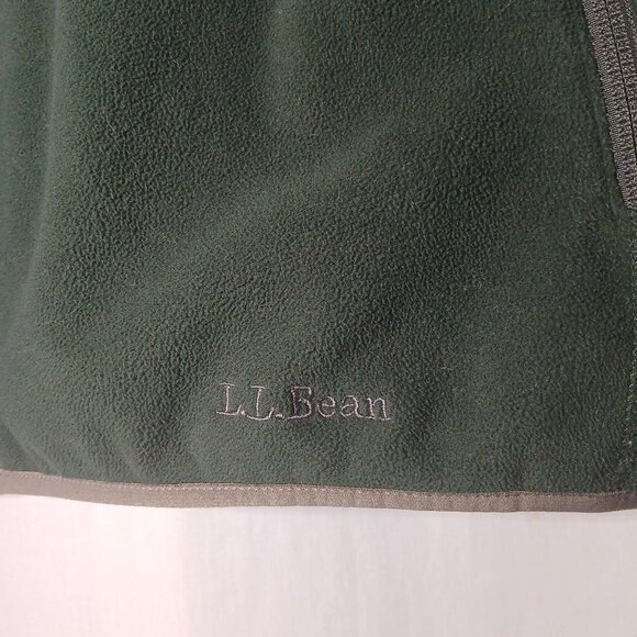 L.L. Bean Mens Fleece Full-Zip Vest Size Large Lightweight Outdoor Layer Green/G - Picture 5 of 16